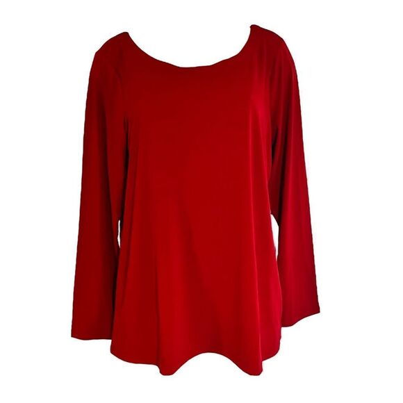 Susan Graver Modern Essentials Liquid Knit Ballet-Neck Top - Picture 3 of 5